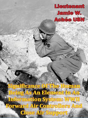 cover image of Significance of the Human Being As an Element In an Information System